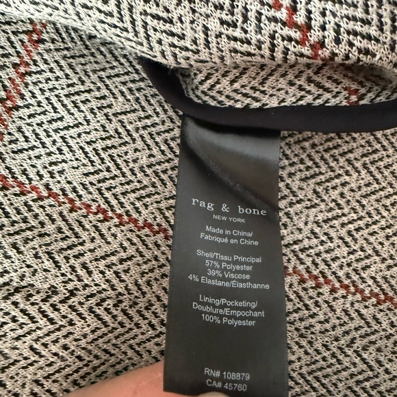 Rag & Bone Monochrome Textured Blazer - Picture 15 of 16